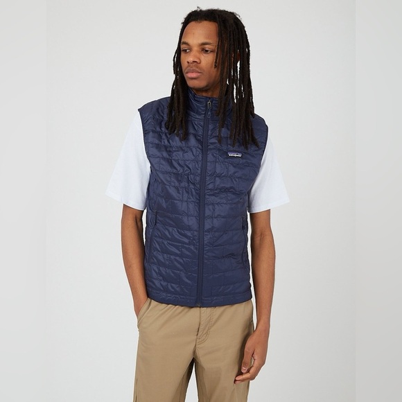 Patagonia Men’s Nano Puff Vest in Navy Blue Windproof Water Resistant 84242 - Picture 1 of 8